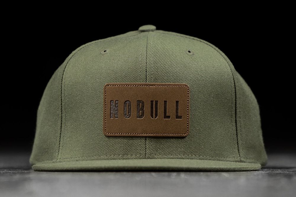 NOBULL Caps - Nobull Flat-Brim Snapback Maslinasto Zelene Zelene (285437-PLR)